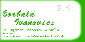 borbala ivanovics business card